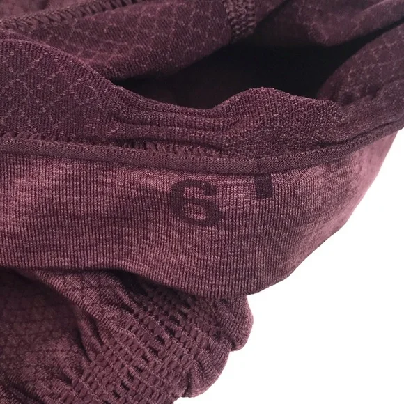 Lululemon In The Flow Crop II Heathered Bordeaux - Picture 7 of 9